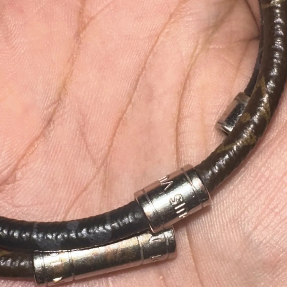 Louis Vuitton Men’s Keep It Double Leather Bracelet Size 19 Brown - Picture 3 of 5